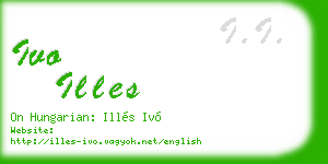 ivo illes business card
