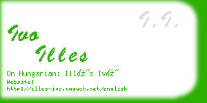 ivo illes business card
